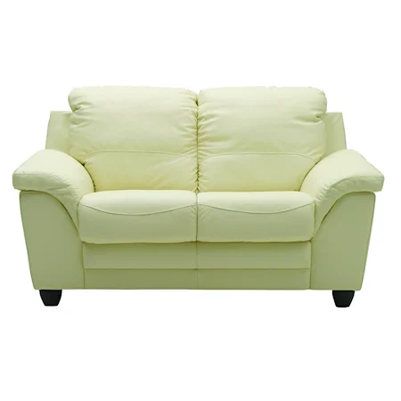 Casual Loveseat with Sloped Pillow Arms