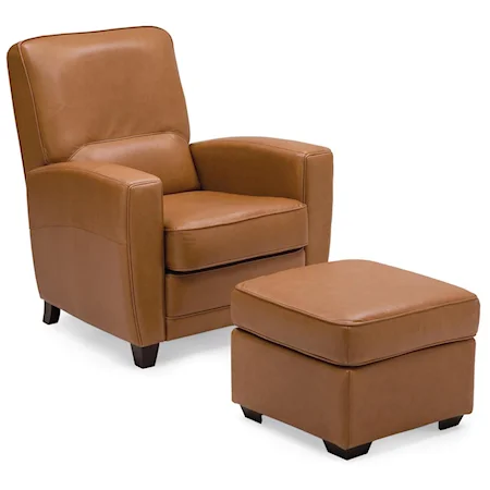 Tasha Push-back chair and matching ottoman