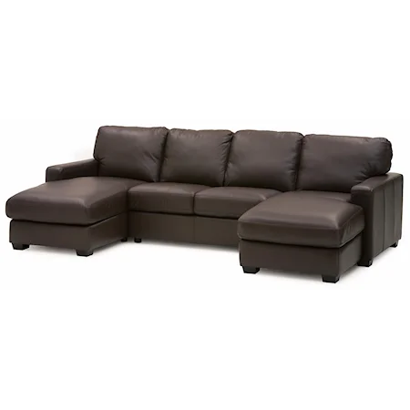 Contemporary 3 pc. Sectional with RHF and LHF Chaise