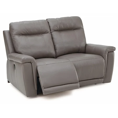 Contemporary Power Reclining Loveseat with Pillow Arms