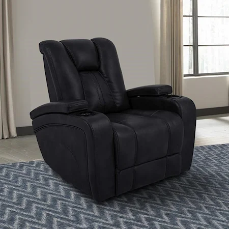 Power Recliner with Adjustable Headrest and Cupholders
