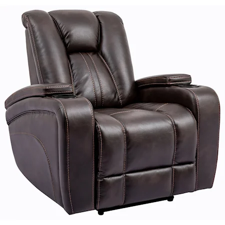 Power Recliner with Adjustable Headrest and Cupholders