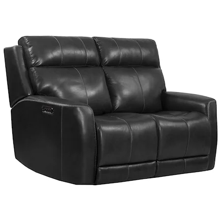 Leather Match Power Loveseat w/ USB, Power Headrest & Lumbar