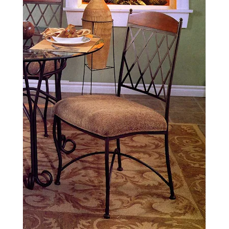 Upholstered Metal Side Chair