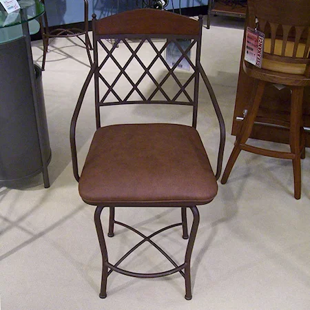 26" Swivel Barstool with Vinyl Seat