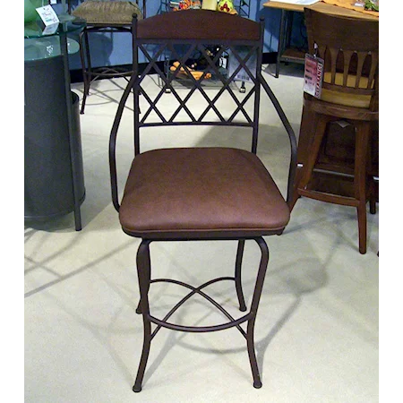 30" Swivel Barstool with Vinyl Seat