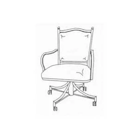 Upholstered Back Caster Chair