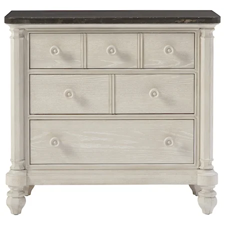Bedside Chest with Stone Top