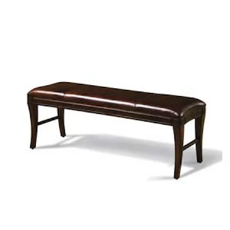 Leather Reeded Bench