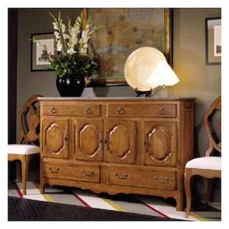 Four Drawer, Four Door Credenza