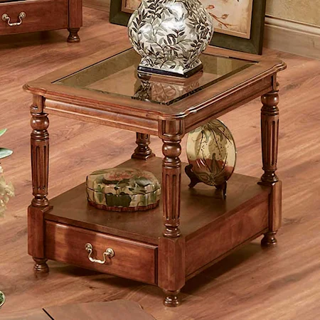 One Drawer End Table