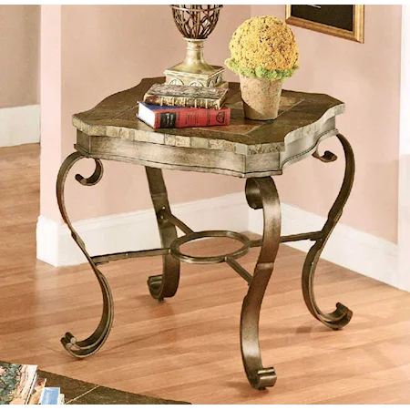Square Metal End Table