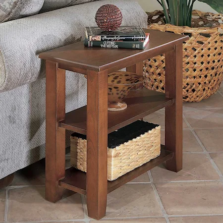 Chairside Table with Two Shelves