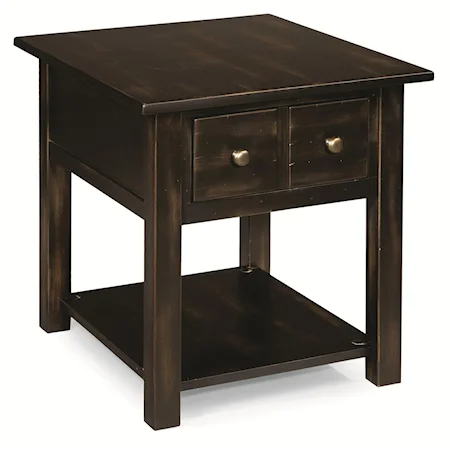 End Table with Drawer & Shelf