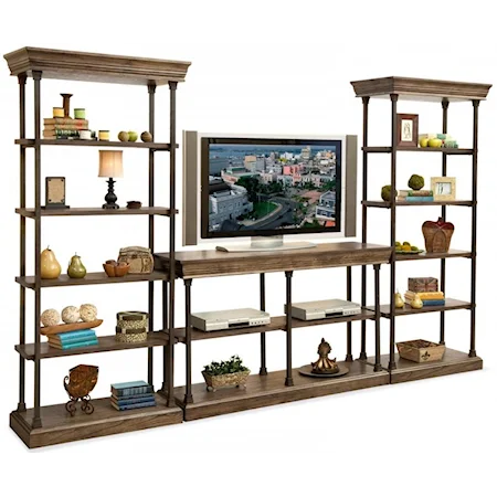 Sonoma Iron and Wood TV Console and Display Piers