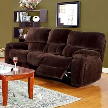 Casual Dual Reclining Sofa with Pillowtop Arms