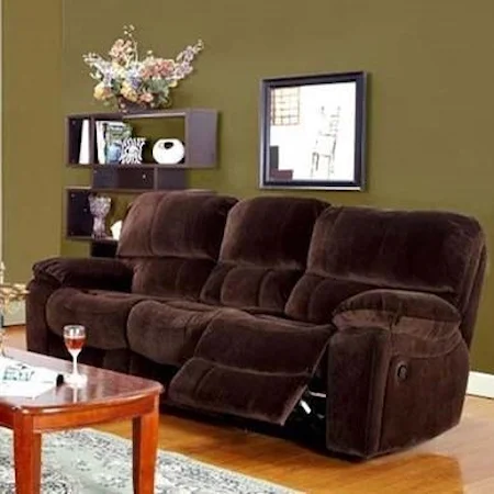 Casual Power Dual Reclining Sofa with Pillowtop Arms