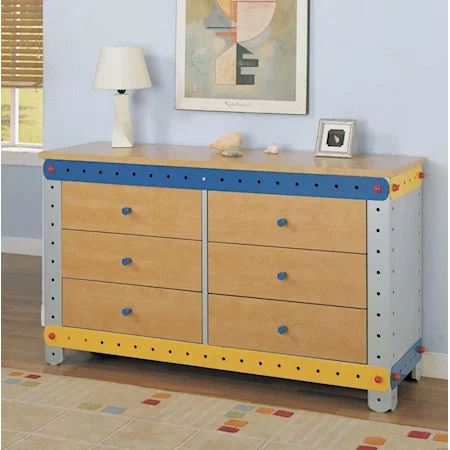 Drawer Dresser with Six Drawers