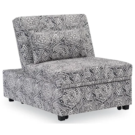 Pullout Sleeper Chair with Tufted Seat