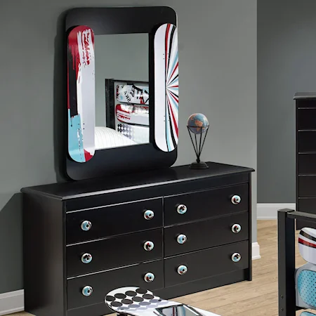 Kickflip Dresser and Mirror Combo