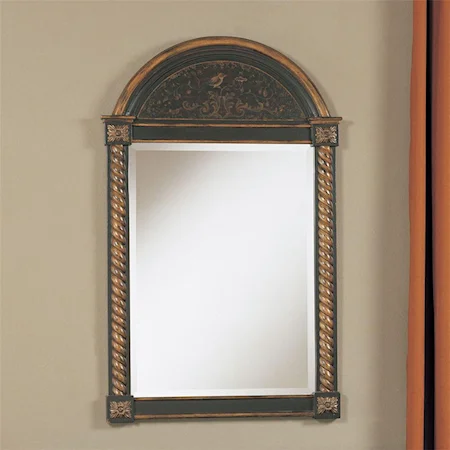 Black and Floral Mirror