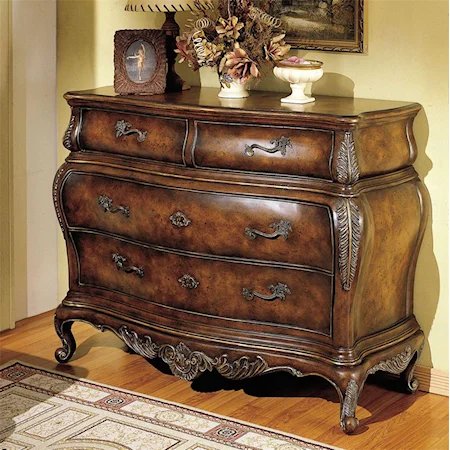 Faux Plantation Cherry 3-Drawer Hall Chest