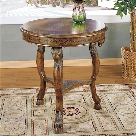 Accent Table w/Harp Center Design