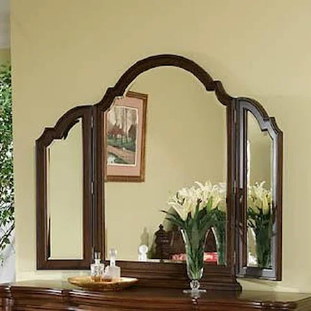 Cherry Tri-Fold Mirror