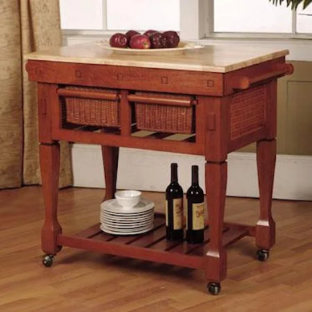 Walnut Kitchen Island