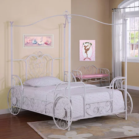 Princess Emily Carriage Full Canopy Bed