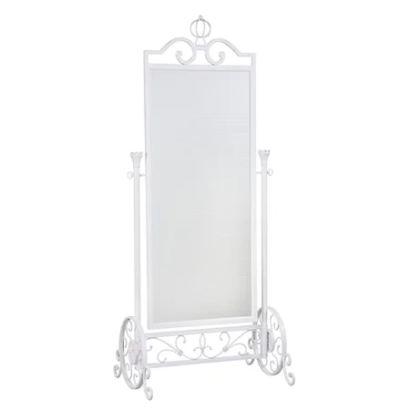 Princess Cheval Mirror with "Cinderella" Carriage Wheels