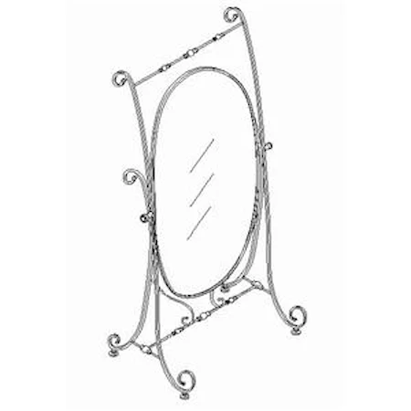 Pewter Cheval Mirror