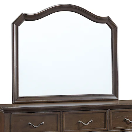 Traditional Dresser Mirror with Curved Top