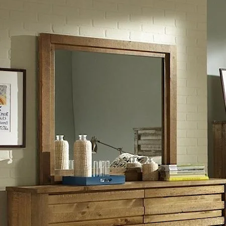 Rustic Mirror with Wood Frame