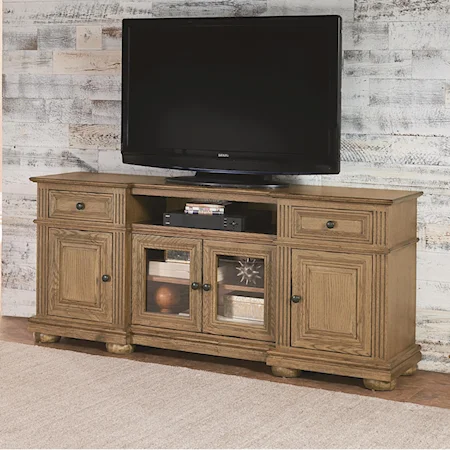 Traditional 72 Inch Console with Bun Feet