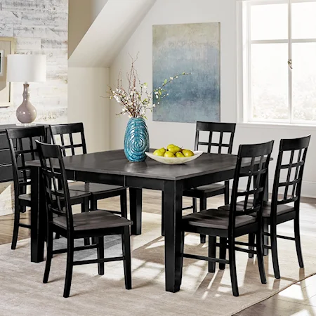 7-Piece Solid Wood Dining Table Set with Self-Storing Butterfly Leaf