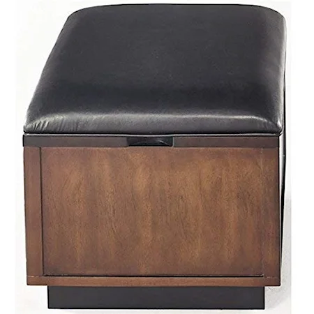 Contemporary Upholstered Cocktail Ottoman with Casters