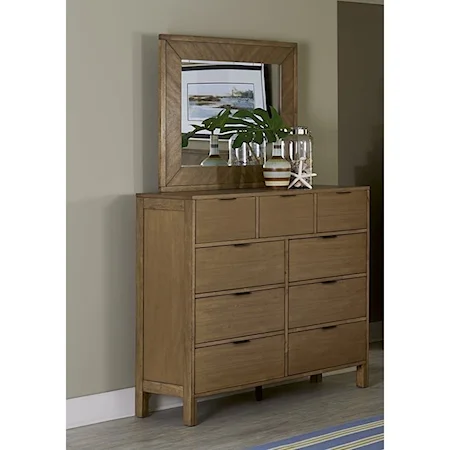 Dresser and Mirror Set