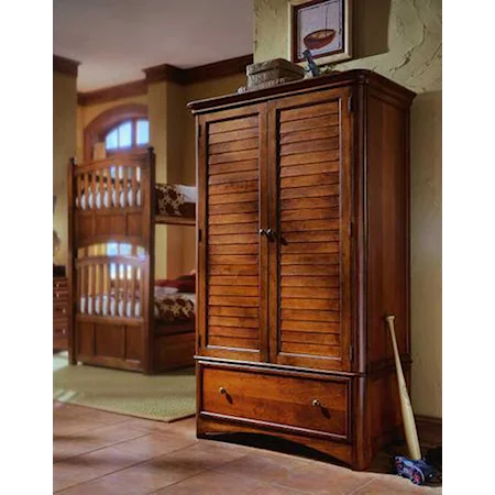 One drawer two door armoire