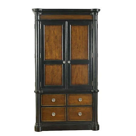 Two Tone Armoire with Columns
