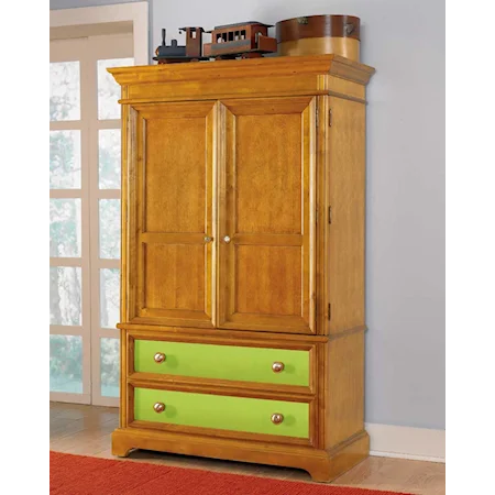 Armoire with Mirror and Cork Board