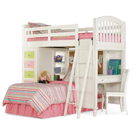 Twin Loft Bed with Desk Base and Chest