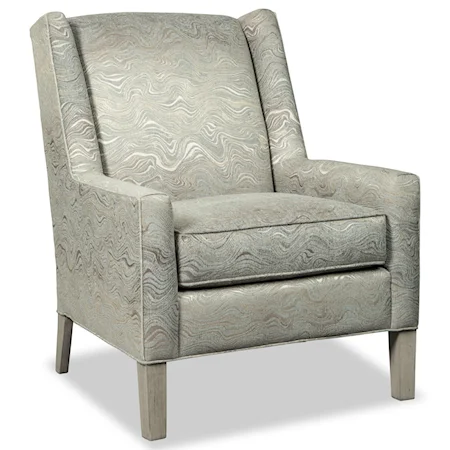 Casual Chair with Modified Wing Back