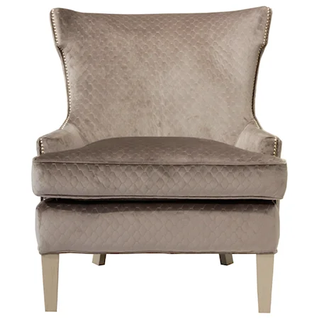 Modern Accent Chair with Pewter Nails