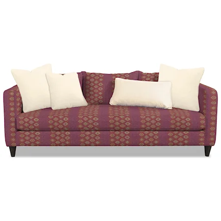 Contemporary Bench Seat Tuxedo Sofa