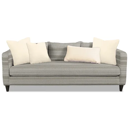 Contemporary Bench Seat Tuxedo Sofa