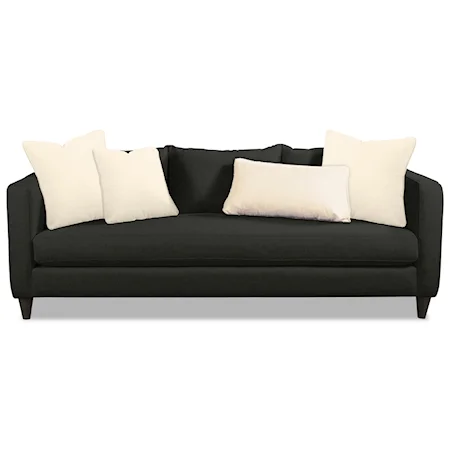 Contemporary Bench Seat Tuxedo Sofa