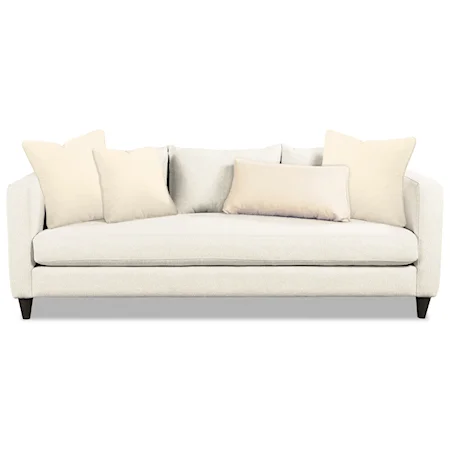 Contemporary Bench Seat Tuxedo Sofa