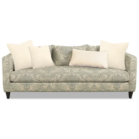 Contemporary Bench Seat Tuxedo Sofa