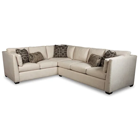 Contemporary Two Piece Sectional Sofa with LAF Corner Sofa